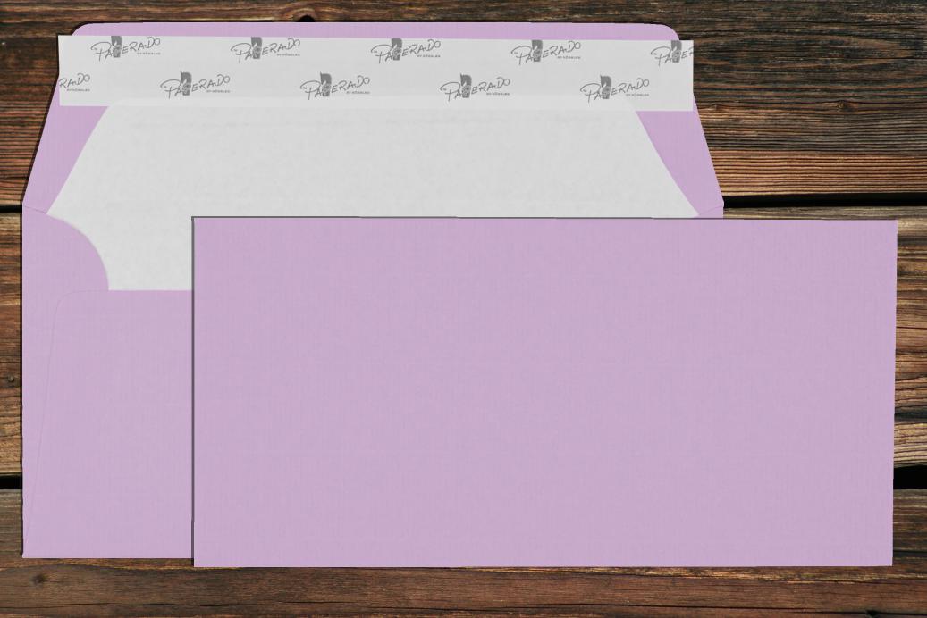 Briefhüllen mit Seidenfutter DL 110x220 mm Haftklebend Orchidee gerippt 100 g/qm